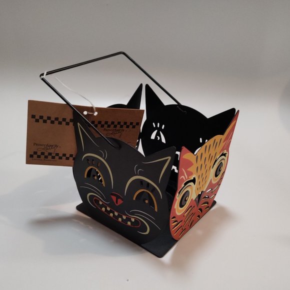 Johanna Parker Halloween Cats and Owls Lantern - Retired Primitives by Kathy - Picture 1 of 8